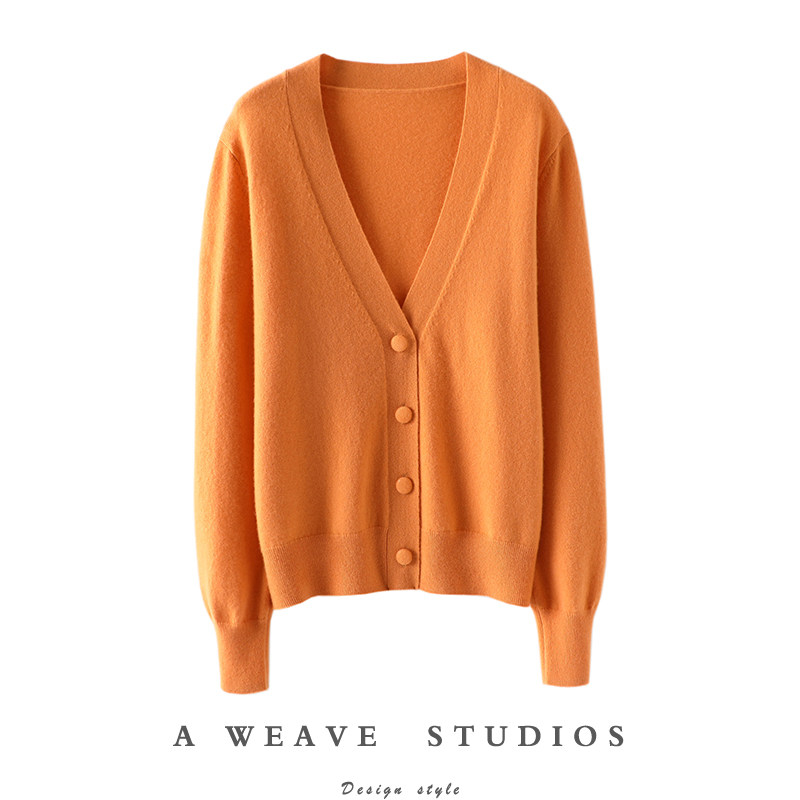 纽约优雅生活！V领羊绒开衫女纯羊绒毛衣宽松针织开衫外套秋冬,女装/女士精品,羊绒衫,淘宝优惠券,粉丝福利购,淘宝优惠卷