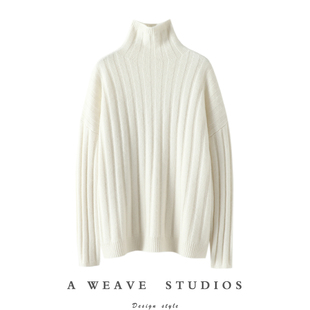 纯羊绒女粗棒针高领羊绒毛衣 加厚羊绒衫 启超内外兼修 男女同款