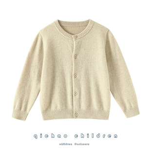 忍不住想夸它！儿童山羊绒开衫男女童纯羊绒毛衣针织开衫外套秋冬