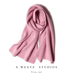 肤白貌美！加厚100%纯山羊绒围巾男女通用保暖百搭针织围巾冬季