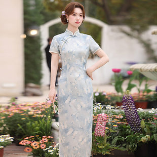 国风新中式苏州长款旗袍改良年轻款2026新款女高级感日常可穿夏季