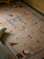 Chunxun/New Chinese-style Song-style aesthetic living room carpet, no-wash, washable, formaldehyde-free, easy to maintain, eco-friendly floor mat thumbnail 4