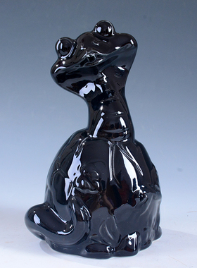 招财黑色十二生肖龙蛇摆件工艺品