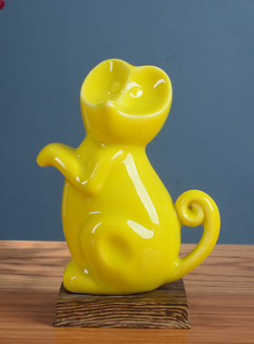 12生肖猴子陶瓷风水雕塑摆件