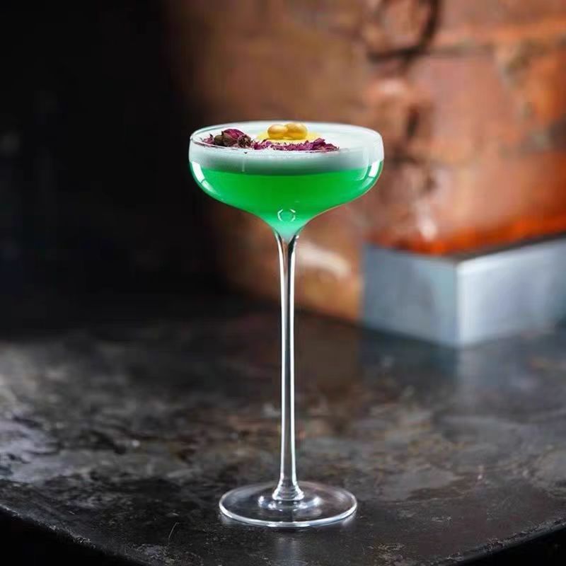 高脚马天尼杯日式酒吧酒杯创意碟形香槟杯鸡尾酒杯宽口马提尼杯