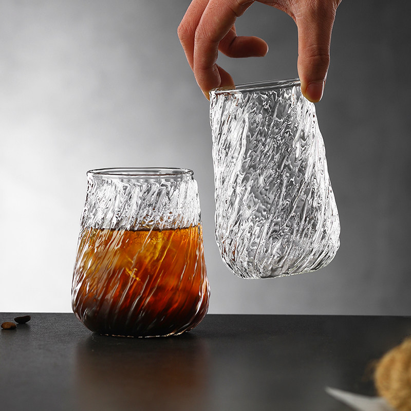 高硼硅玻璃咖啡杯大容量冰美式拿铁杯加厚冷饮料果汁奶茶水杯子