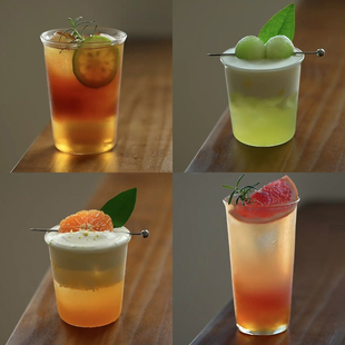 耐高温轻薄玻璃杯大容量家用简约美式咖啡特调奶茶柠檬茶果茶杯子