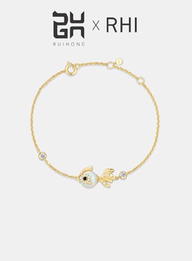 印象瑞红银饰欧泊锦鲤手链