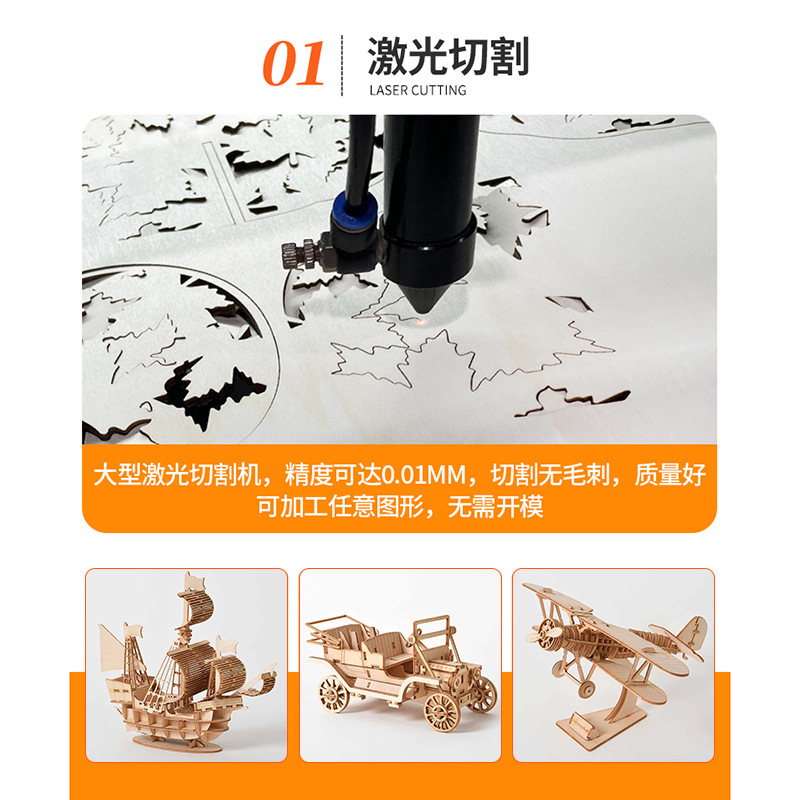 木质工艺品密度板激光雕刻切割加工打板制作几何圆木片手工模具