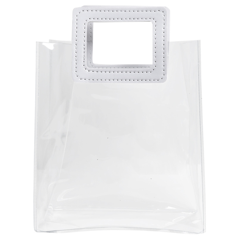 绘画透明pvc手提袋diy手绘涂鸦空白帆布礼品袋儿童手工制作材料包