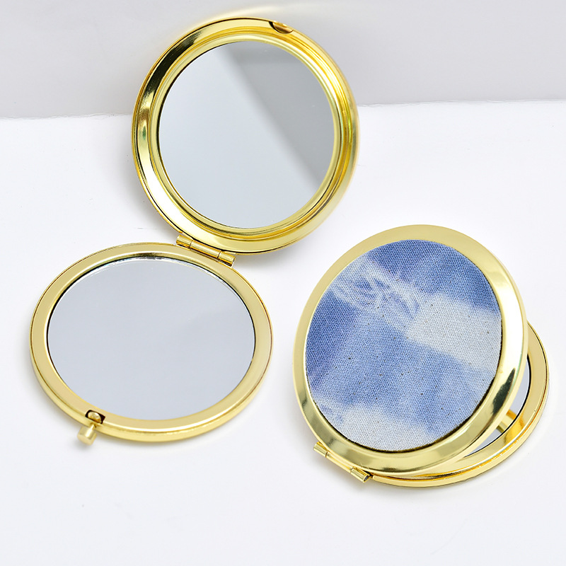 手工扎染小镜子布艺化妆镜随身镜DIY材料包沙龙团建活动礼品