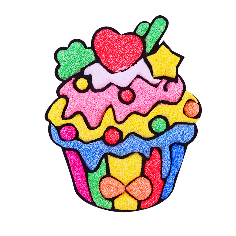 免烤胶画儿童EVA雪花泥贴