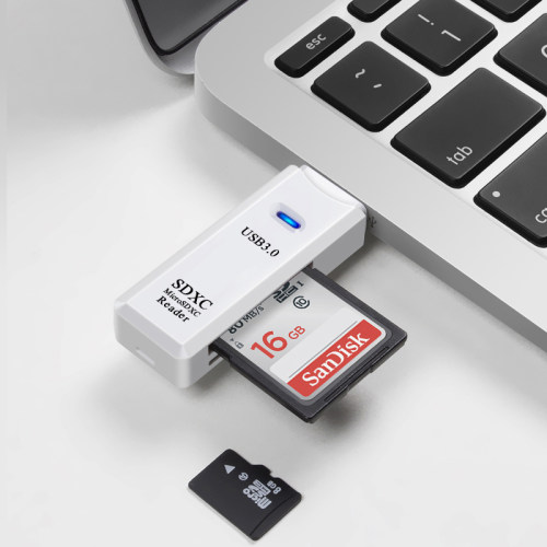 USB3.0高速手机内存sd卡读卡器车载音乐单反相机tf二合一读卡器