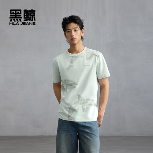 罗纹圆领 微阔版型 时尚印花