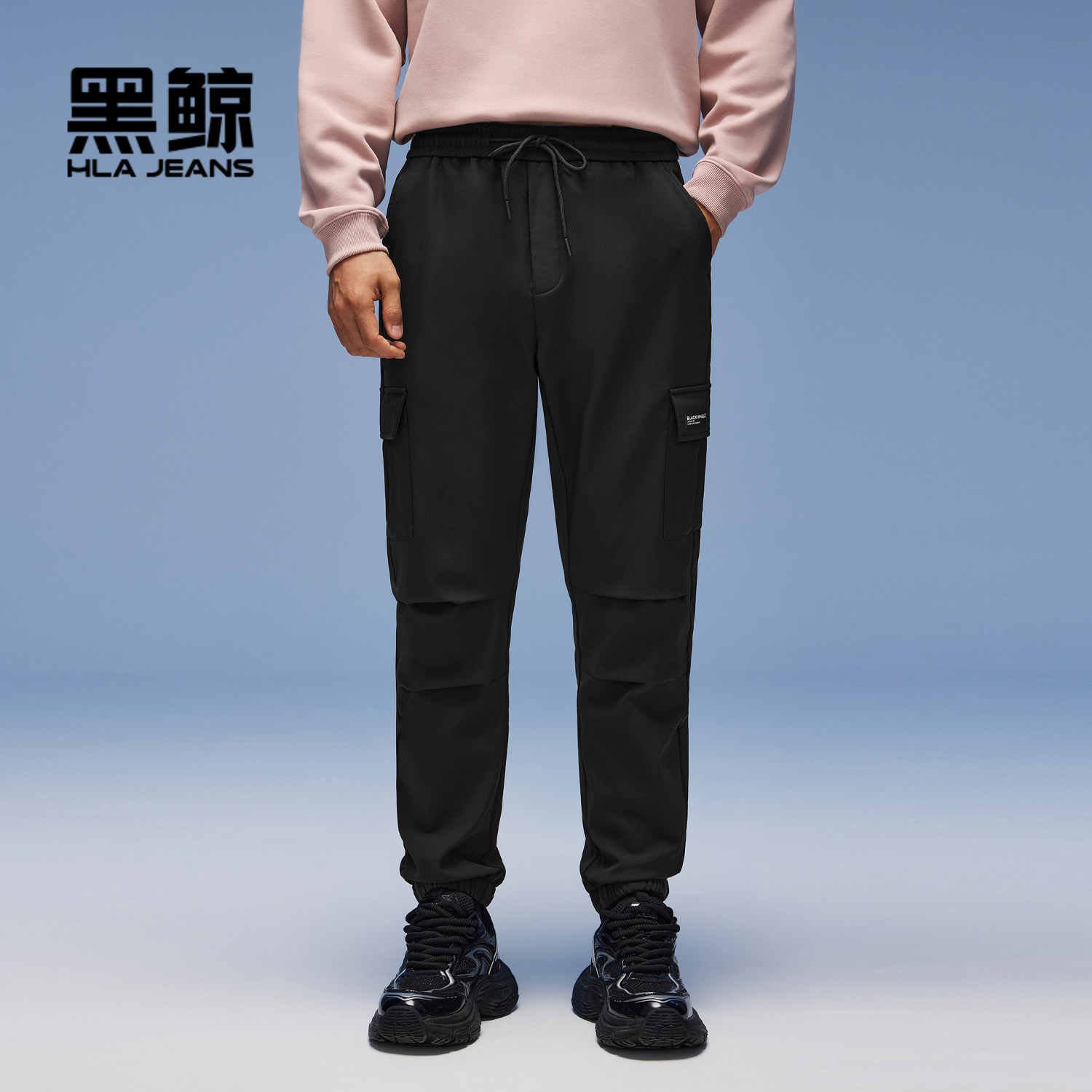 海澜之家旗下黑鲸加绒束脚休闲裤男冬季多口袋工装裤男,男装,休闲裤,淘宝优惠券,粉丝福利购,淘宝优惠卷