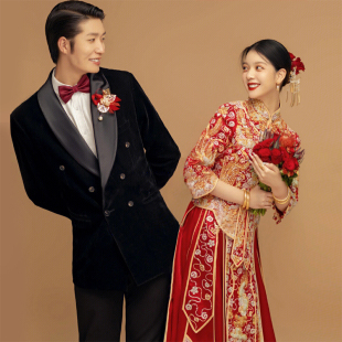 显瘦出阁喜服秀和 嫁衣修身 秀禾服2022新款 结婚龙凤褂新娘礼服中式