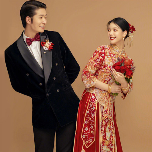 复古婚礼龙凤褂秀禾服修身显瘦