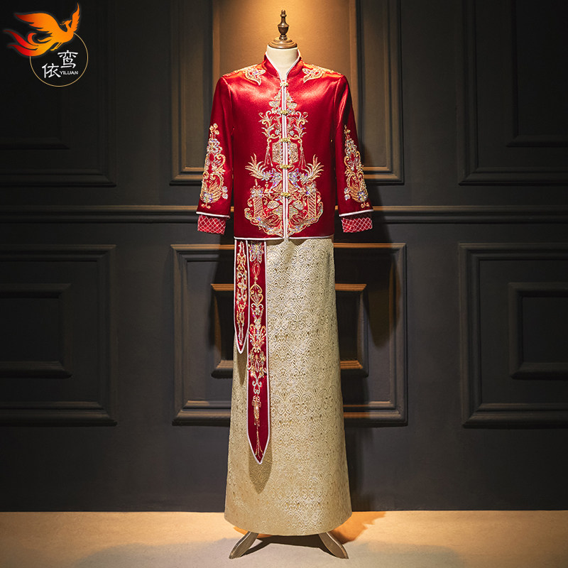 依鸾新款秀禾服男装上市啦图片