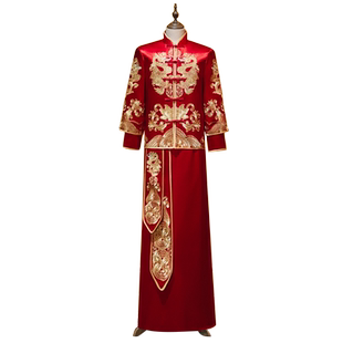 秀禾服男2026年新款中式新郎结婚礼服敬酒服大码婚服男士唐装接亲