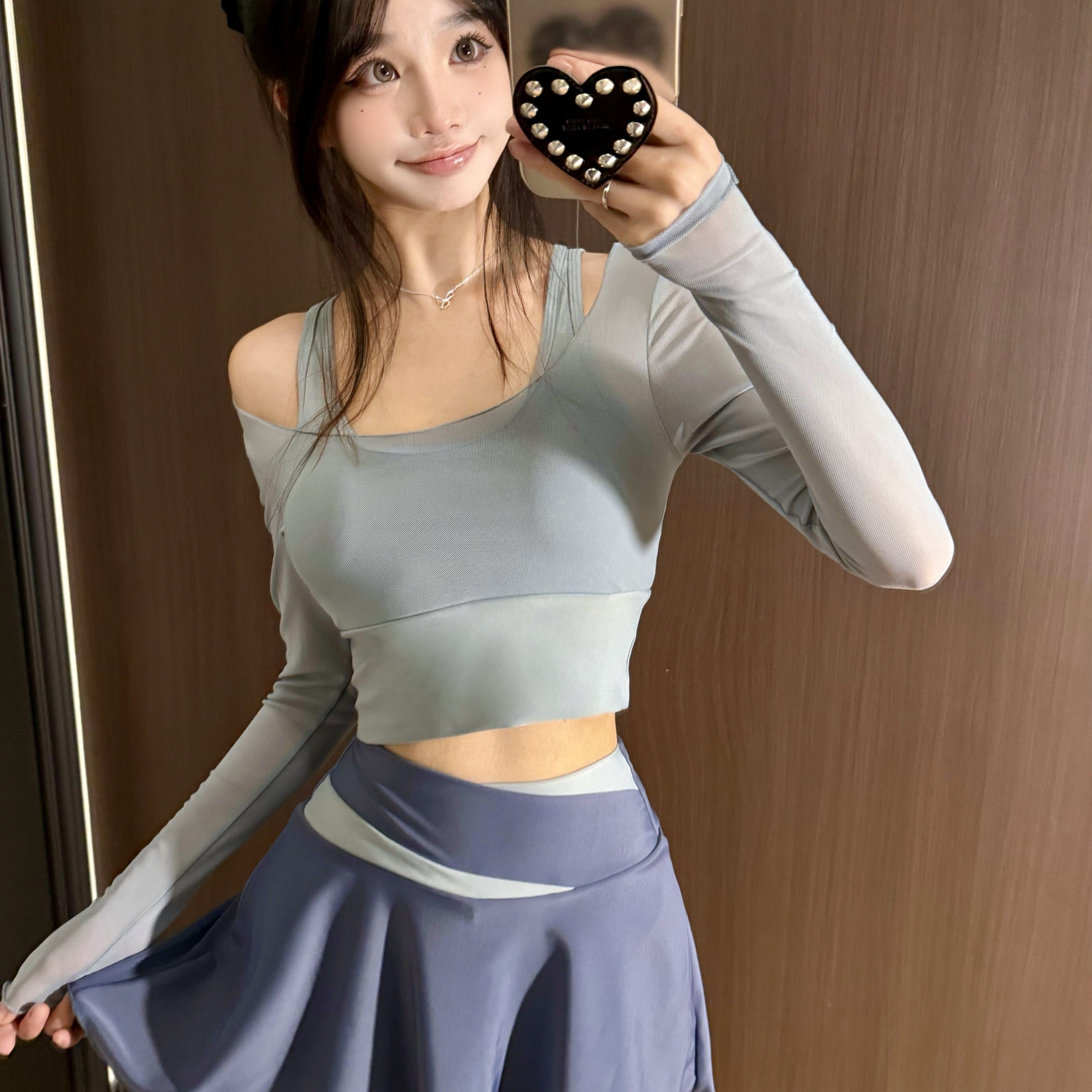 公主分体泳衣女保守显瘦遮肚裙式2025新款绝美长袖温泉泳装学游泳,运动/瑜伽/健身/球迷用品,分体泳衣,淘宝优惠券,粉丝福利购,淘宝优惠卷