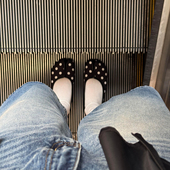 可穿暴走不累脚牛皮高级感时尚 软皮四季 女2026新款 波点马蹄分趾鞋