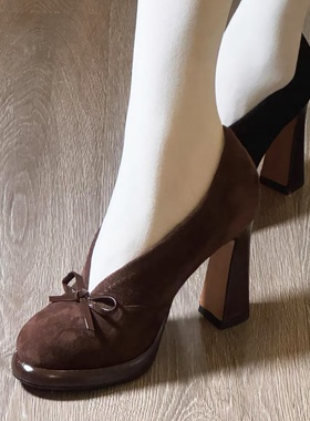 法式玛丽珍高跟鞋复古气质名媛风粗跟不累脚轻奢高级感百搭单鞋