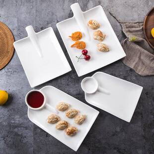 Wholesale pure white ceramic Western plate steak plate