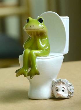 Pastoral frog decoration creative micro landscape cute
