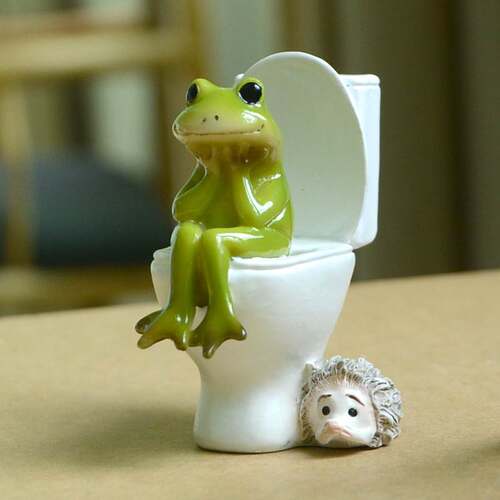 Pastoral frog decoration creative micro landscape cute