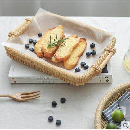 Japanese-Style Fruit Basket Woven Bread Basket Handmade