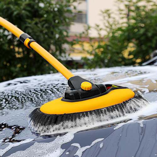 Car wash mop retractable curved rod car wash brush soft