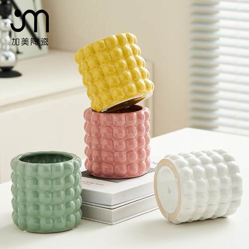 small size warm color bubble basin creative texture ceramic