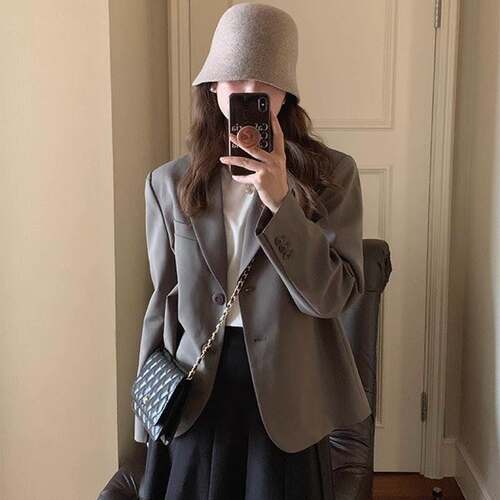 Black Suit Jacket Women's New Spring Early Autumn Casual