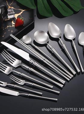 Sand small waist western tableware knife and fork spoon