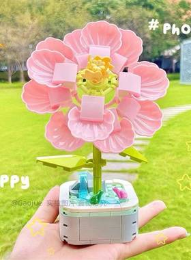 Buldng Blocks Flower Bouquet Souvenr Gft Succulent