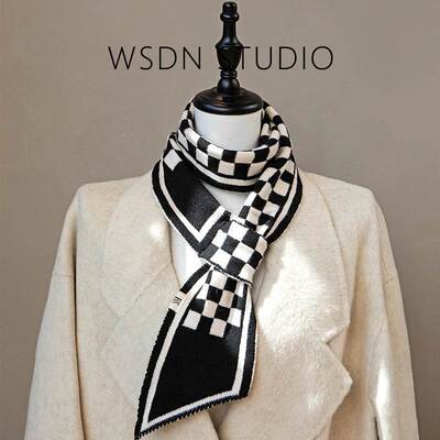 Winter Houndstooth Neck Scarf for Women 2025 New Spring &