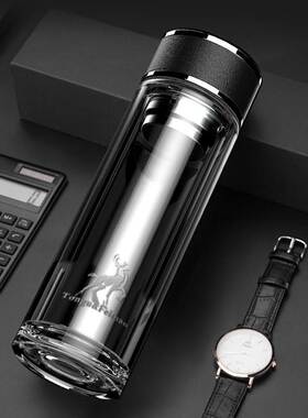 Tongyou double-layer glass cup Bubble Tea Cup men's and