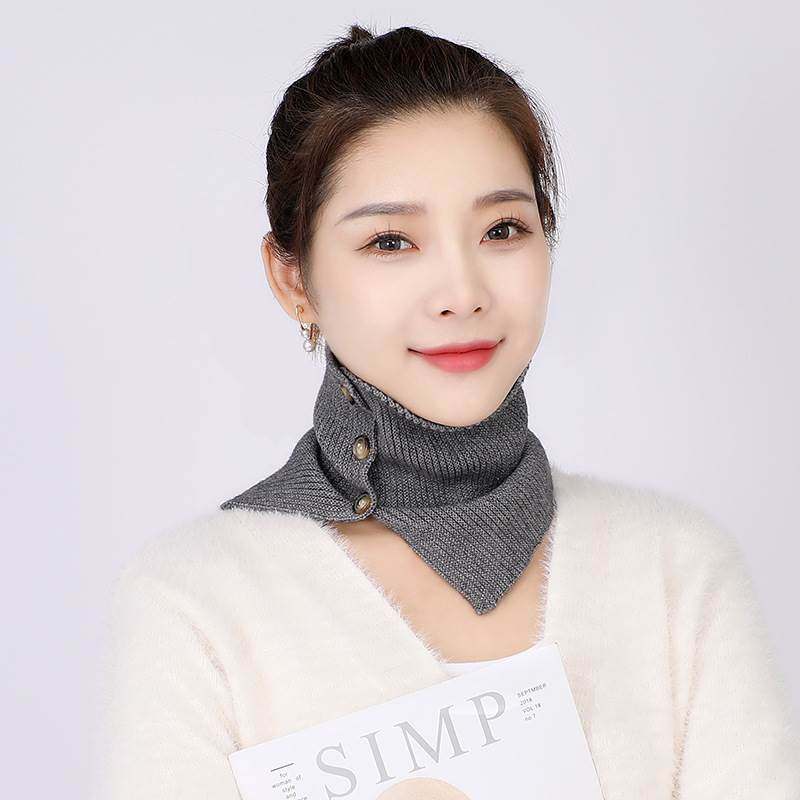 Internet celebrity elegant button knitted fake collar