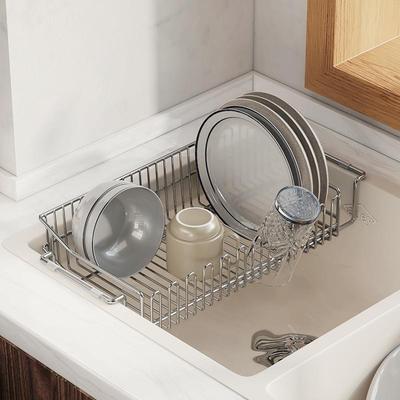 304 stainless steel sink draining rack retractable kitchen