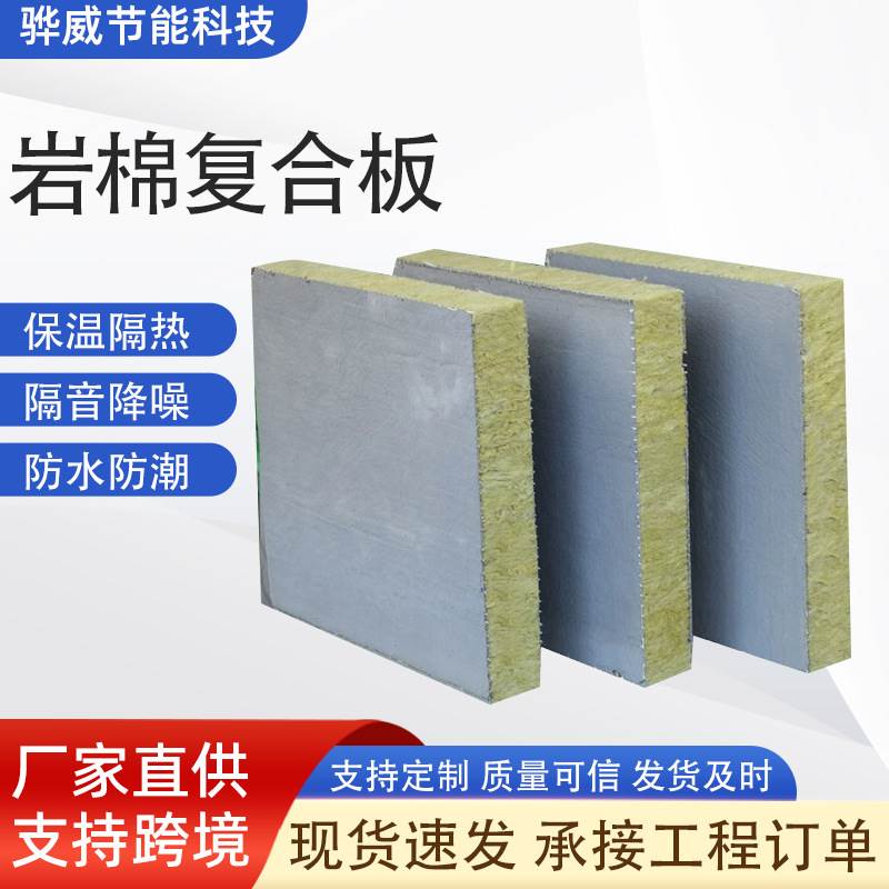 Fire retardant rock wool composite board exterior wall