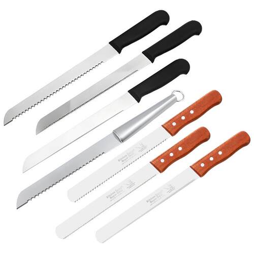 Stainless steel wooden handle cake knife bread knife toast