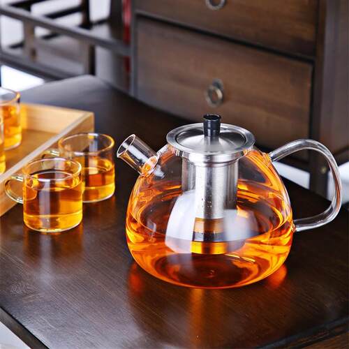 Tea Water Separation Filter Fat Teapot Thickened Glass