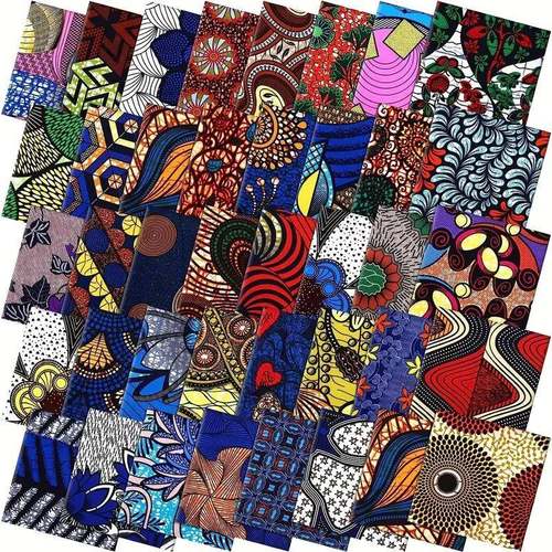 8 PCs 40 * 50CM African wax fabric patchwork African Ankara
