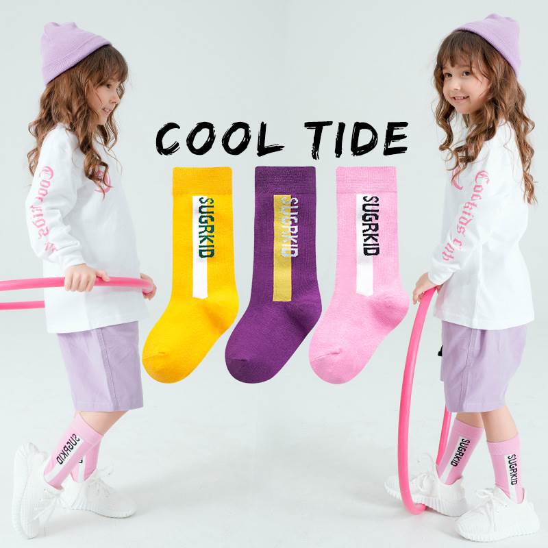 Children's socks spring and autumn combed cotton