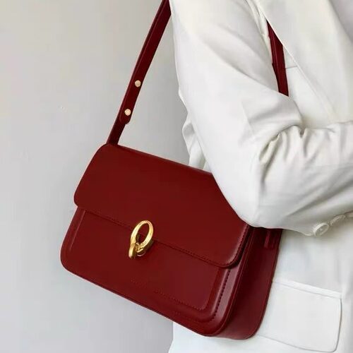 复古女2025新款红色包高级质感小众腋下新娘结婚包斜挎单肩包婚