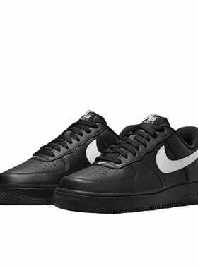 Nike Air Force 1 AF1黑白黑武士空军一号男子低帮板鞋FZ0627-010