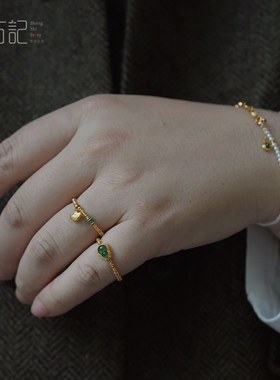 生石记 ｜ 小雪 24k纯金小金圈戒指 元宝定制