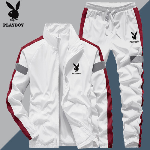 花花公子春秋男运动套装两件套