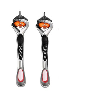 手动剃须刀架吉男士刮胡刀手柄刀把5层系列刀头适用金属摆动