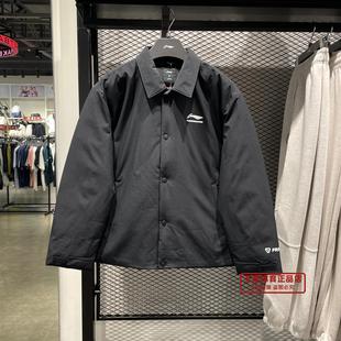 李宁2025冬季 男子专业篮球系列CBA保暖宽松棉夹克AJMV071 新品